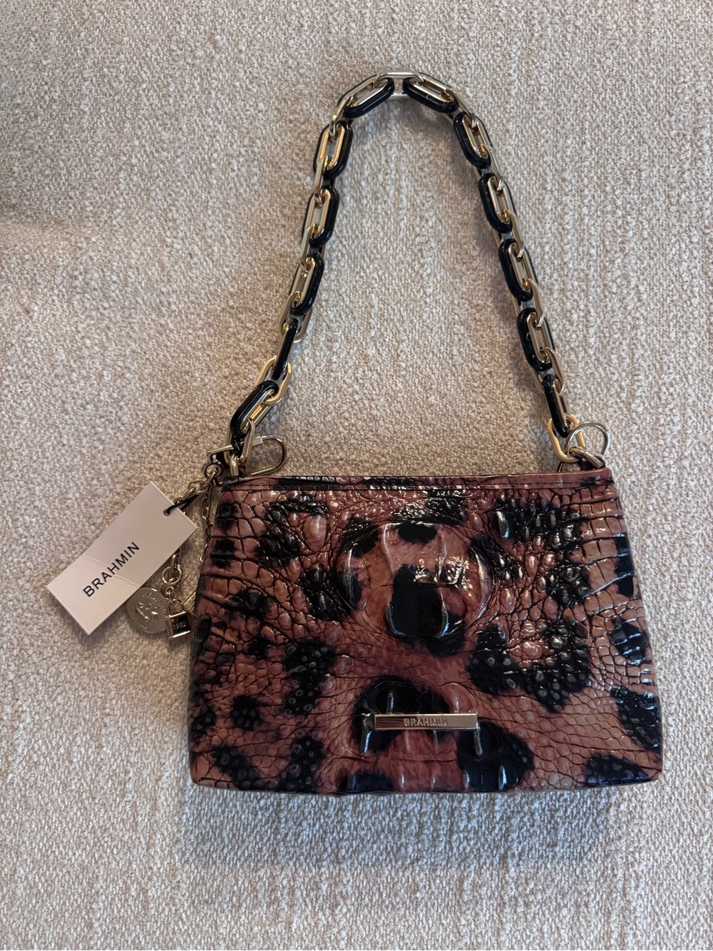 Brahmin Mod Lorelei Small Leather Chain Shoulder Bag